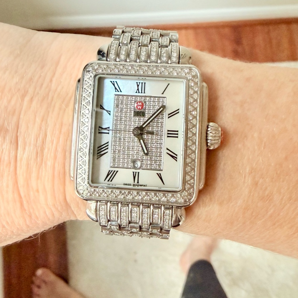 Michele Deco 18MM Diamond Dial Watch & Diamond Bracelet MW06T01A1963 - Picture 11 of 16